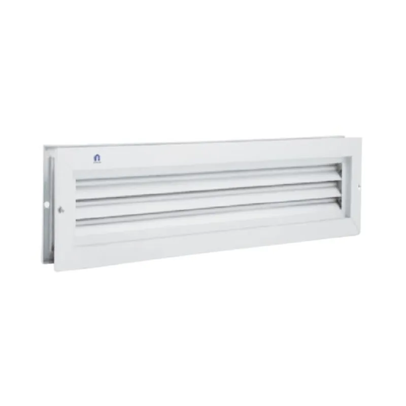 Griglia passante 461 Renson per Aerazione porte, dimensione 425x76 mm, Alluminio finitura Bianco Verniciato Populair