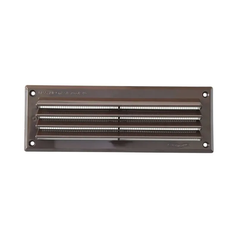 Griglia da sovrapporre CR237M la Ventilazione per Aerazione, rete interna, dimensione 227x80 mm, Plastica finitura Marrone Koop Vandaag