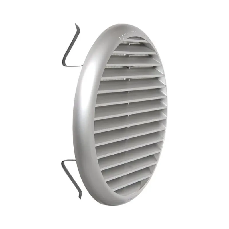 Griglia tonda con molla TUR160CR la Ventilazione per Aerazione, rete interna, diametro foro 125-160 mm, esterno 175 mm, Plastica colore Cromo Satinato Nieuw