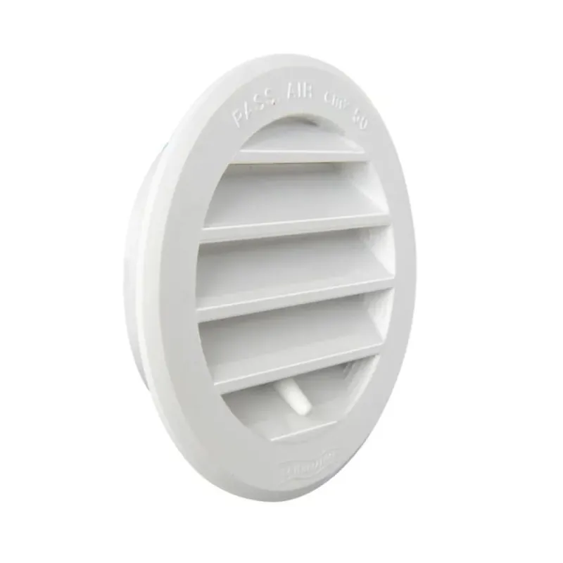 Bestseller Griglia da incasso tonda T63RB la Ventilazione per Aerazione, con rete interna, diametro foro 60 mm, esterno 80 mm, Plastica colore Bianco