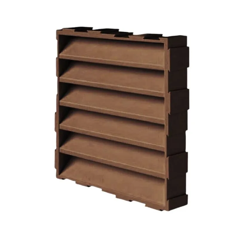 Griglia modulabile MODGRM La Ventilazione per cornici, dimensione 100x100x18 mm, Plastica finitura Marrone Goedkoop