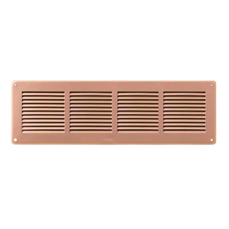Griglia rettangolare da sovrapporre GRA4014R la Ventilazione per Aerazione, rete interna, dimensione 440x140 mm, Rame Snelle Levering