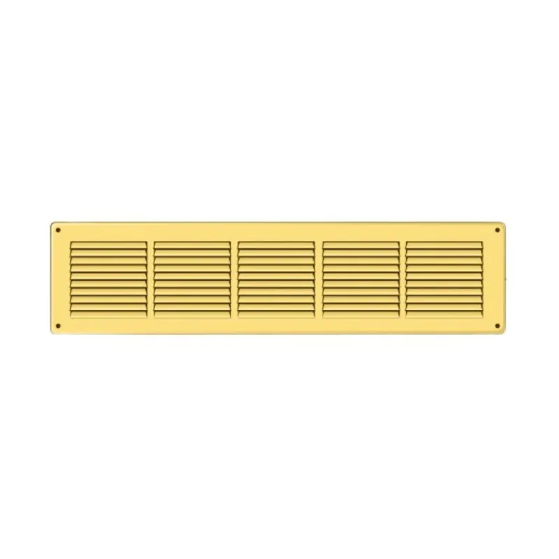 Voordeelprijs Griglia rettangolare da sovrapporre GOT5014R la Ventilazione per Aerazione, rete interna, dimensione 540x140 mm, Ottone