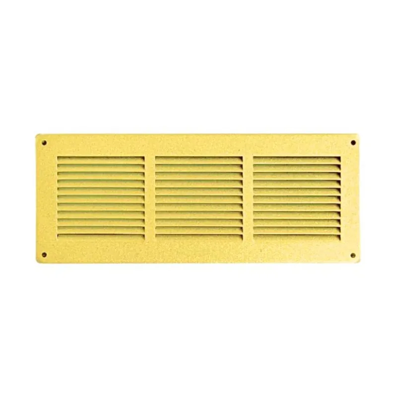 Griglia rettangolare da sovrapporre GOT30 la Ventilazione per Aerazione, dimensione 340x140 mm, Ottone Rechtstreeks Van De Fabrikant