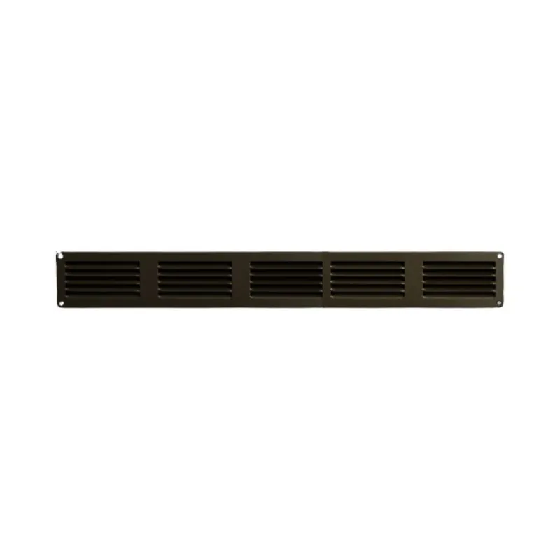 Griglia rettangolare da sovrapporre GL506RN la Ventilazione per Aerazione, rete interna, dimensione 500x60 mm, Metallo finitura Nero Verniciato Meest Verkocht
