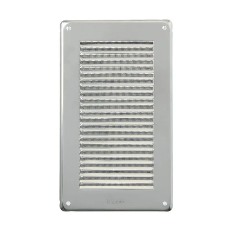 Alleen Vandaag Griglia rettangolare da sovrapporre GL1424RG la Ventilazione per Aerazione, rete interna, dimensione 140x240 mm, Metallo finitura Grigio Verniciato
