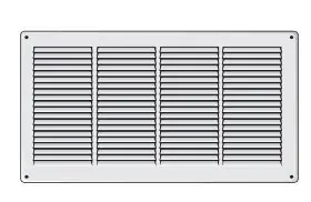 Veilige Betaling Griglia rettangolare da sovrapporre GAL4424 la Ventilazione per Aerazione, dimensione 440x240 mm, Alluminio finitura Argento
