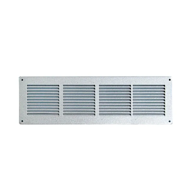 Griglia rettangolare da sovrapporre GAL4014R la Ventilazione per Aerazione, rete interna, dimensione 440x140 mm, Alluminio finitura Argento Tijdelijk Beschikbaar