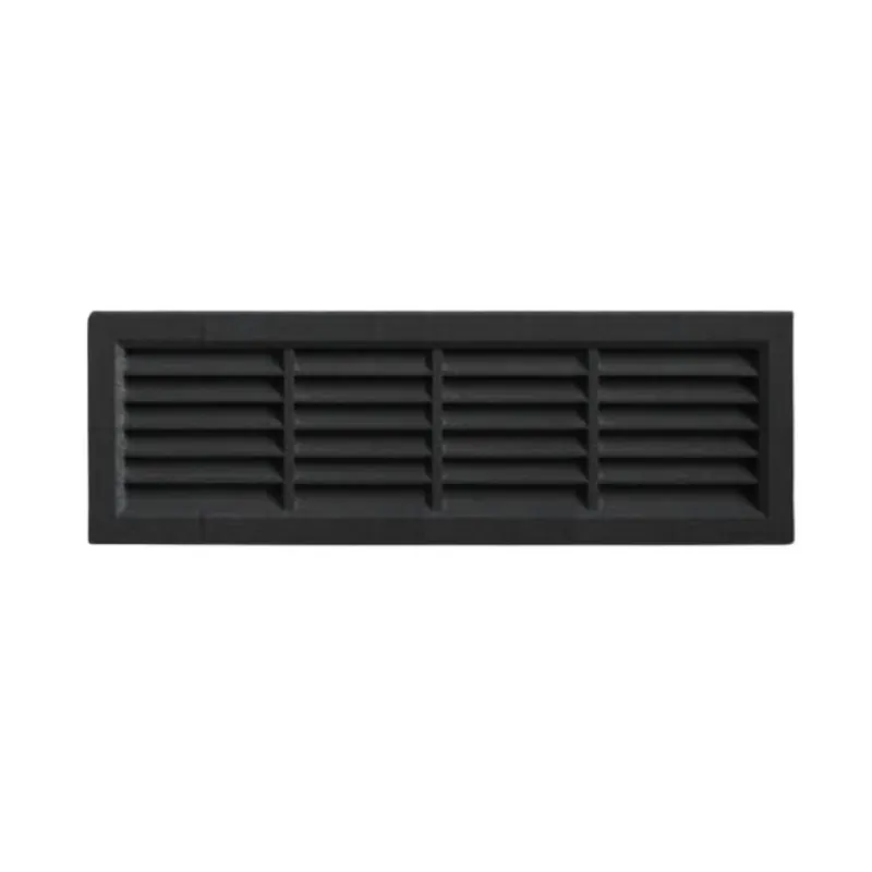 Griglia rettangolare da incasso G10R4414N la Ventilazione per Aerazione, rete interna, dimensione 440x140 mm, Plastica colore Nero Meest Verkocht