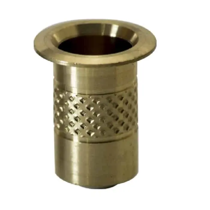 Pozzetto Artibrevetti 2510 senza molla, con bordo, foro interno diametro 10 mm, materiale Ottone, finitura Ottone lucido Goedkoop