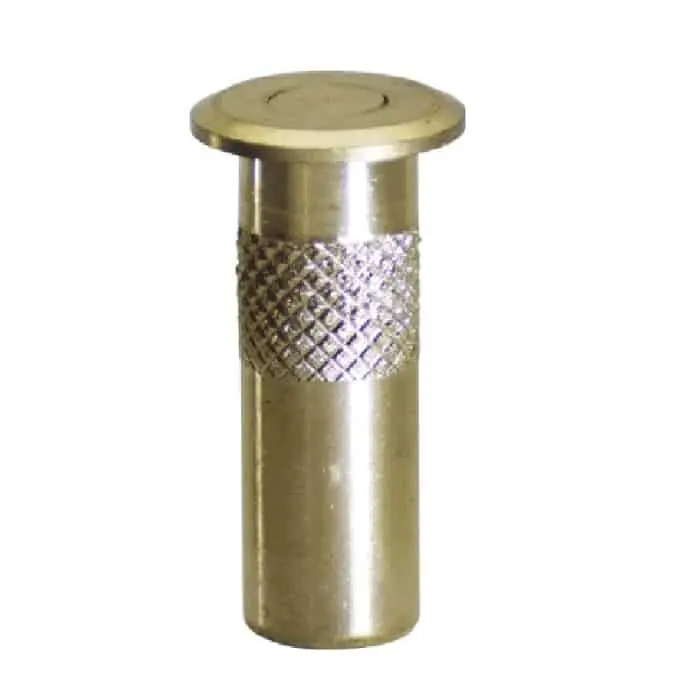 Gecertificeerd Pozzetto Artibrevetti 3006 antipolvere con molla e bordo, foro interno diametro 06 mm, materiale Ottone, finitura Ottone Lucido