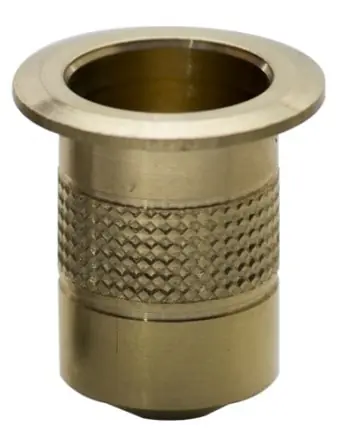 Pozzetto Artibrevetti 2520 senza molla, con bordo, foro interno diametro 20 mm, materiale Ottone, finitura Ottone lucido Dagaanbieding