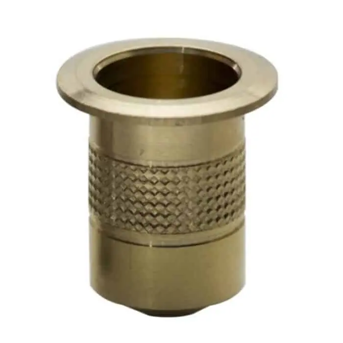 Pozzetto Artibrevetti 2516 senza molla, con bordo, foro interno diametro 16 mm, materiale Ottone, finitura Ottone lucido Finale Uitverkoop