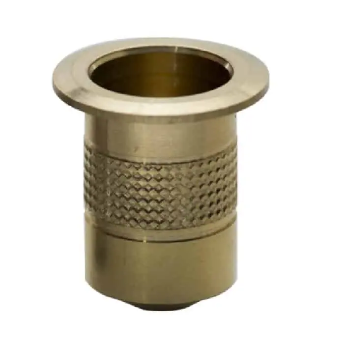 Pozzetto Artibrevetti 2514 senza molla, con bordo, foro interno diametro 14 mm, materiale Ottone, finitura Ottone lucido Beperkte Voorraad