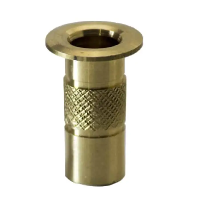 Merkproduct Pozzetto Artibrevetti 2508 senza molla, con bordo, foro interno diametro 8 mm, materiale Ottone, finitura Ottone lucido