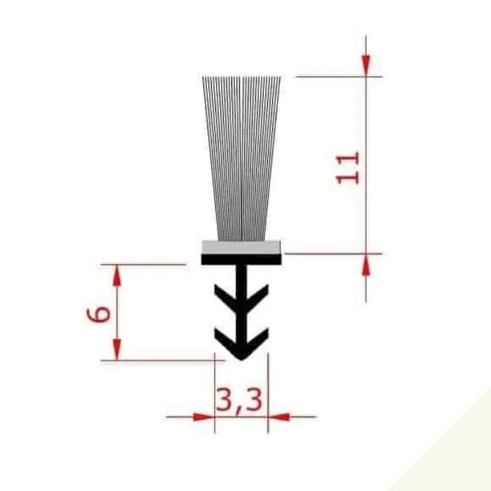 Spazzolino parapolvere Schlegel Fast Fit per finestra, con spazzola saldata, dimensioni 11x2150 mm, finitura Bianco Nu Kopen