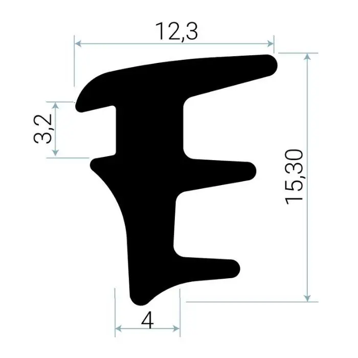 Betaalbaar Guarnizione fermavetro interna Schlegel in Gomma EPDM, universale, spessore 7 mm, finitura Nero