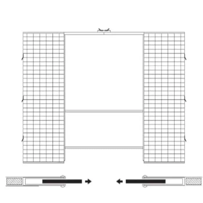 Controtelaio Doortech Scrigno per porta scorrevole a scomparsa, modello per Intonaco, 2 ante, misura 1400x2100x105 mm, portata 100 Kg Premium