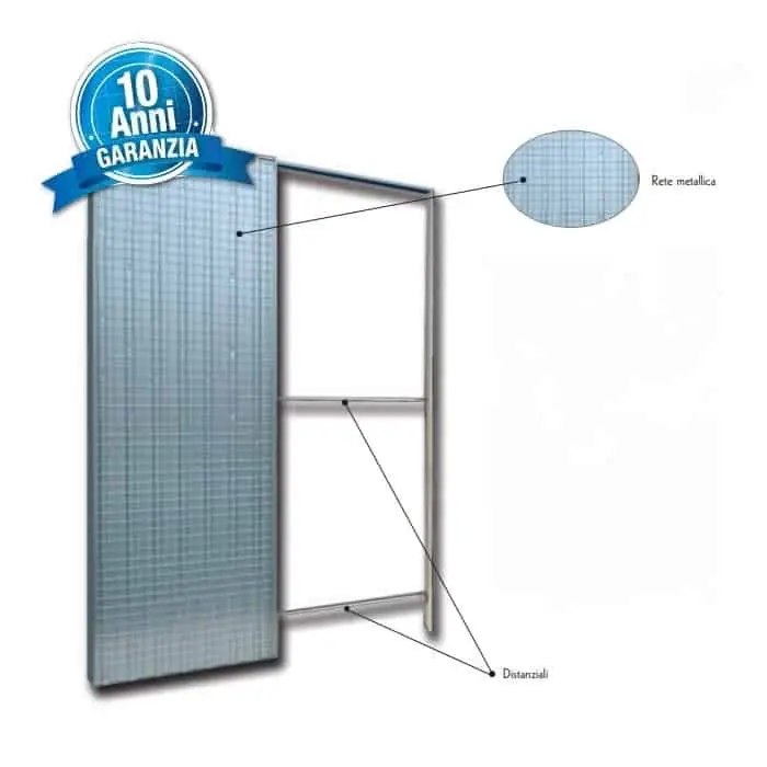 Controtelaio Doortech Scrigno per porta scorrevole a scomparsa, modello per Intonaco, 1 anta, misura 900x2100x105 mm, portata 100 Kg Gereduceerde Prijs