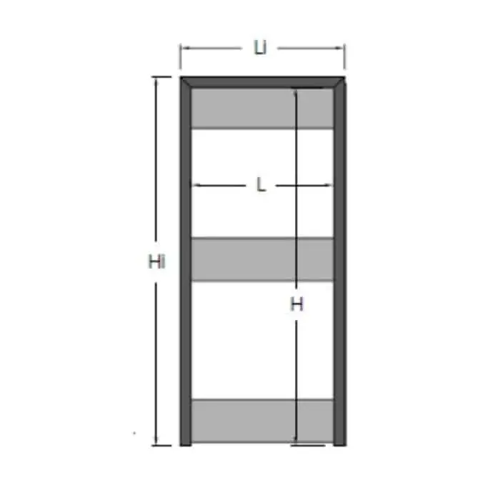 Alleen Vandaag Telaio battente Essential Standard Scrigno a tirare sinistro, per intonaco e cartongesso, dimensioni 800x2100 mm