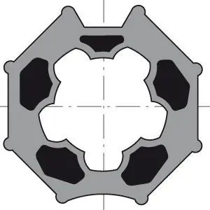Beperkt Aanbod Ruota per rullo ottagonale per diametro 60mm, adattatore per motore tapparelle
