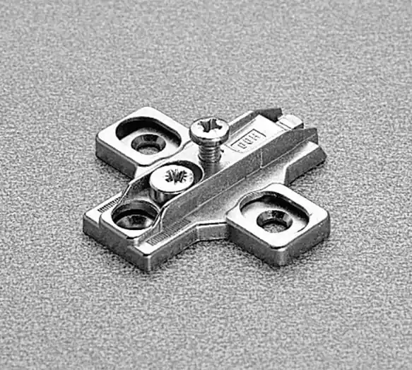 Goedkoop Basetta di premontaggio B2R3E09 Salice, a croce, 00 mm, fissaggio con viti, con regolazione verticale a eccentrico, finitura Nichelato