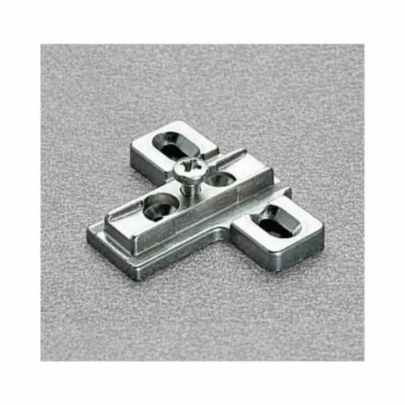 Basetta di premontaggio B2S3B99B6 Salice, a croce, 09 mm, per colonna corta, fissaggio con viti , regolazione manuale, finitura Nichelato Favoriet
