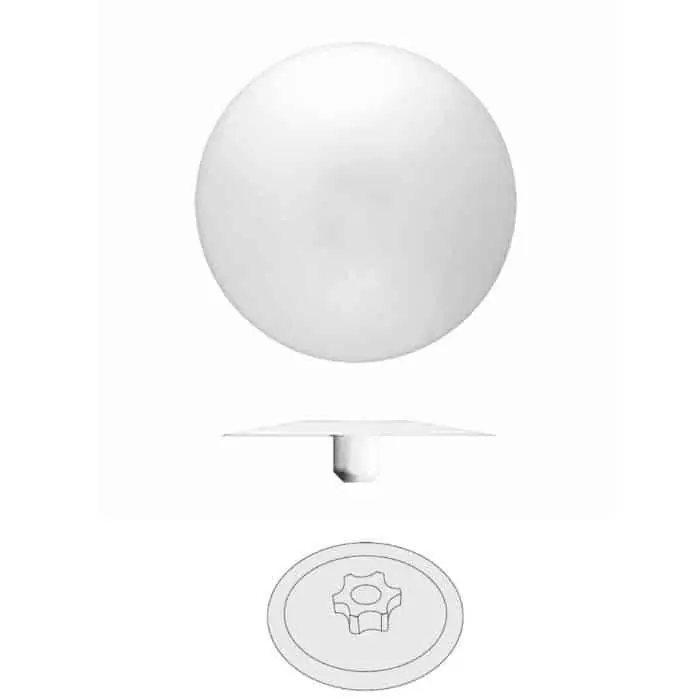 Calotta coprivite FB-SPS T30 SFS Intec, forma piatta, finitura Bianco Weekendaanbieding
