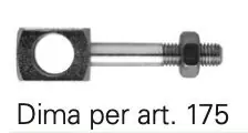Aanbieding Dima SFS per scuro, con perno diametro 12 mm, finitura Nero