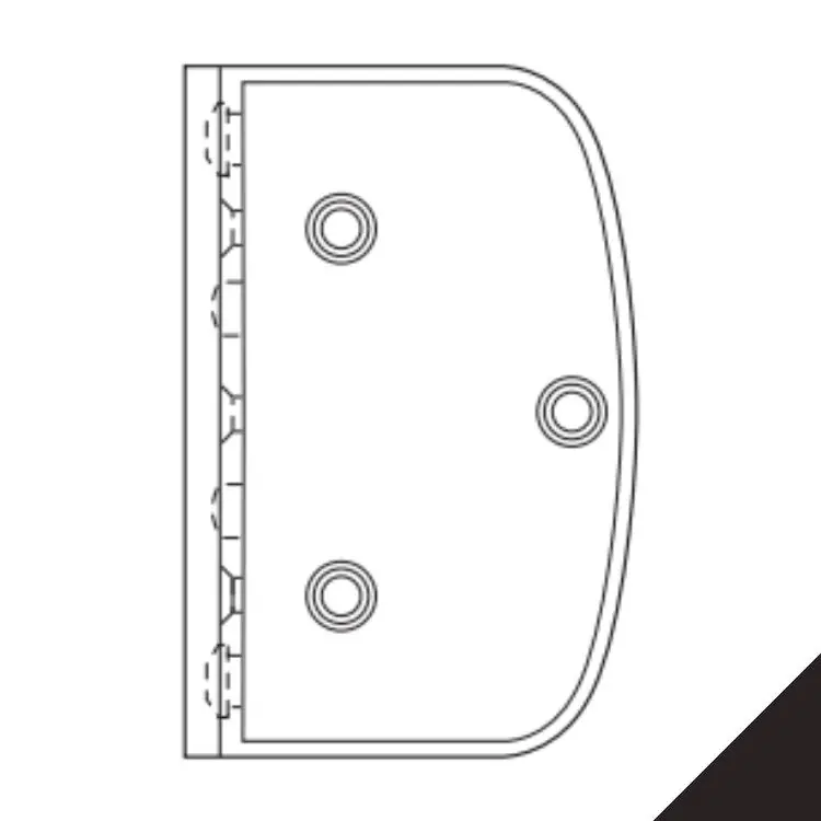Tasca S SFS per Cerniera Estetic 2D, dimensioni 64x98 mm, finitura Marrone Direct Verzonden