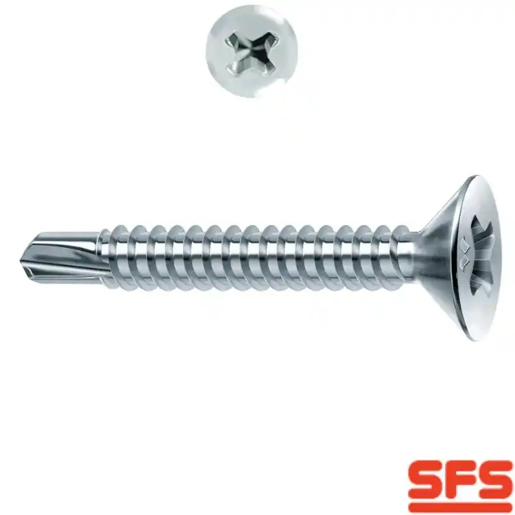 Vite SPW 4,2x40 per serramento in Legno, impronta PZ 2, filetto totale, SFS Intec Argento GS Betaalbaar