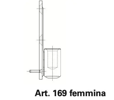 Hoge Kwaliteit Cerniera femmina SFS per finestra PVC, diametro 13 mm, finitura Cromo Satinato Opaco