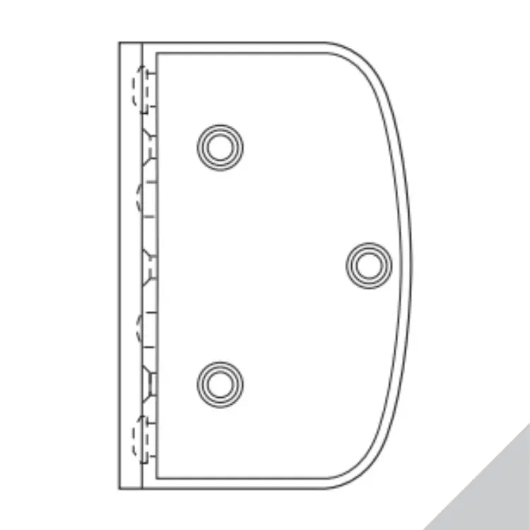 Speciale Aanbieding Tasca S SFS per Cerniera Estetic 2D, dimensioni 64x98 mm, finitura Cromo Satinato