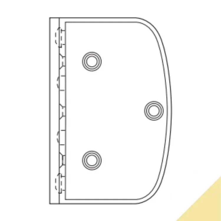 Gecertificeerd Tasca S SFS Intec per Cerniera Estetic 2D, dimensioni 64x98 mm, finitura Dorato