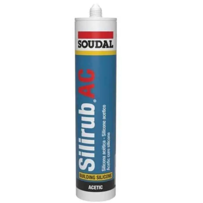 Speciale Aanbieding Silicone Silirub AC Soudal per applicazione universale, acetico, cartuccia 280 ml, finitura Trasparente