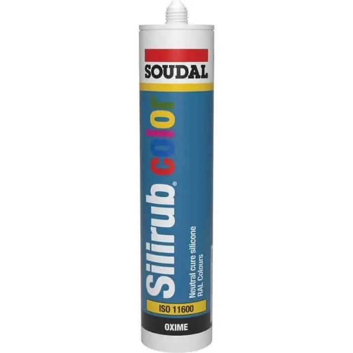 Silicone Silirub Color Soudal per vetrazione serramento, neutro, cartuccia 310 ml, finitura Verde Fabrieksprijs