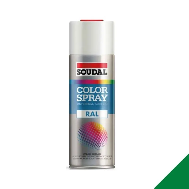 Vernice acrilica Color Spray Ral Soudal per superfice, bomboletta 400 ml, colore Verde Menta Koop Online