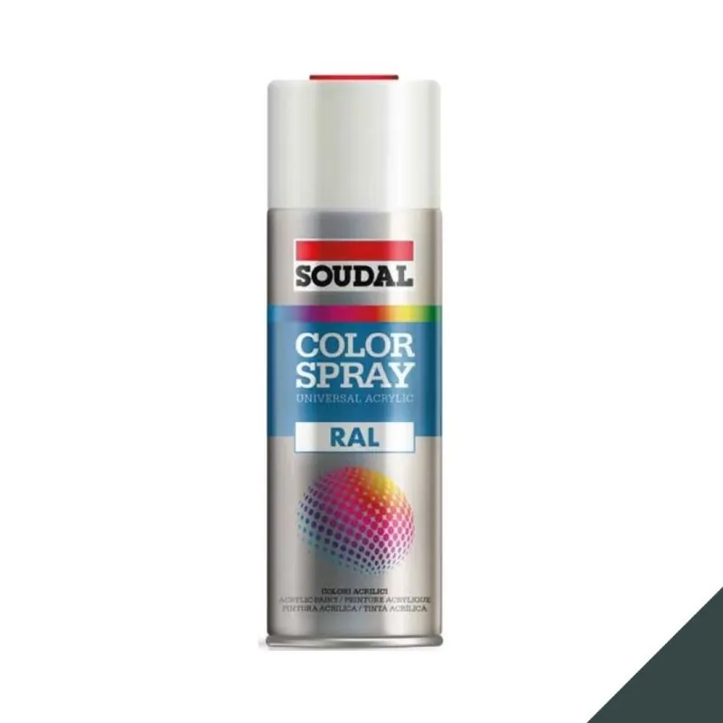Exclusieve Aanbieding Vernice acrilica Color Spray Ral Soudal per superfice, bomboletta 400 ml, colore Grigio Ferro