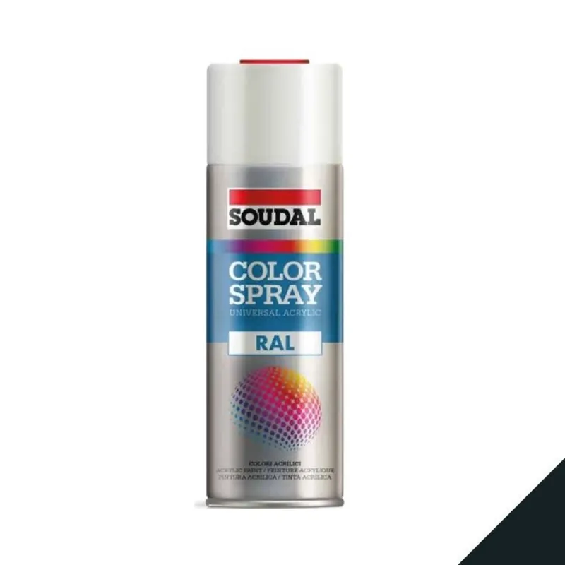 Nu Kopen Vernice acrilica Color Spray Ral Soudal per superfice, bomboletta 400 ml, colore Grigio Nerastro