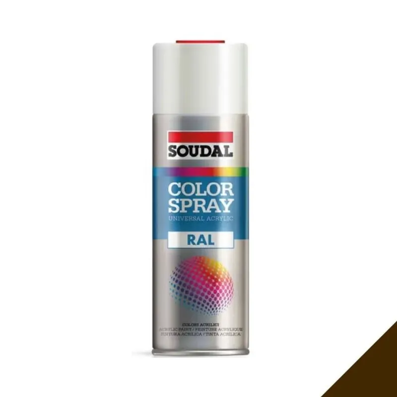 Aanbieding Vernice acrilica Color Spray Ral Soudal per superfice, bomboletta 400 ml, colore Marrone Seppia
