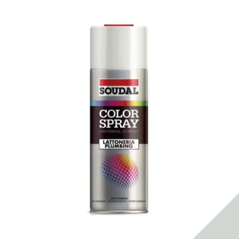 Smalto brillante Color Spray Lattoneria Soudal per lamiera, bomboletta 400 ml, colore Bianco e Grigio Korting