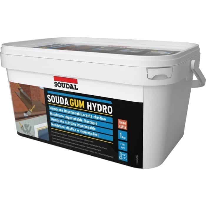 Impermeabilizzante Soudagum Hydro Soudal per superfici orizzontali e verticali, confezione 1 Kg, finitura Terracotta Nu Kopen
