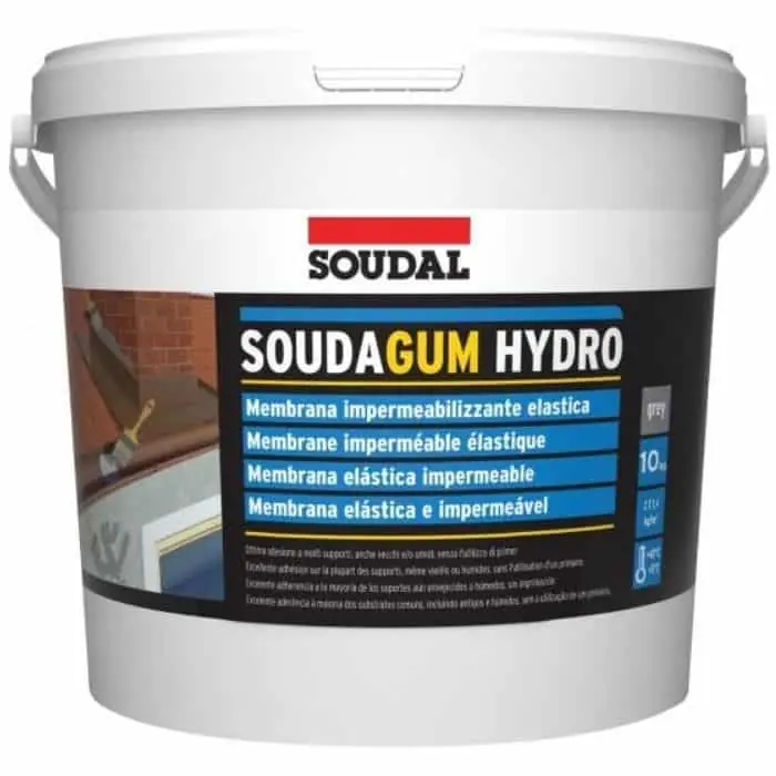 Impermeabilizzante Soudagum Hydro Soudal per superfici orizzontali e verticali, confezione 5 Kg, finitura Grigio Merkproduct