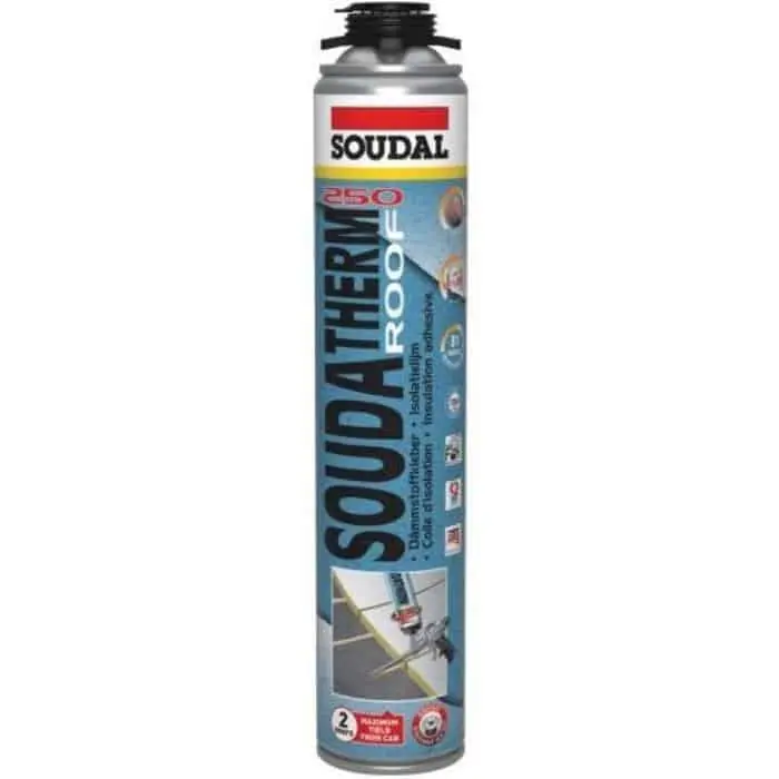 Alleen Vandaag Adesivo Soudatherm Roof 250 Soudal per pannello isolante su tetti, poliuretanica, bombola 750 ml per pistola, finitura Arancione