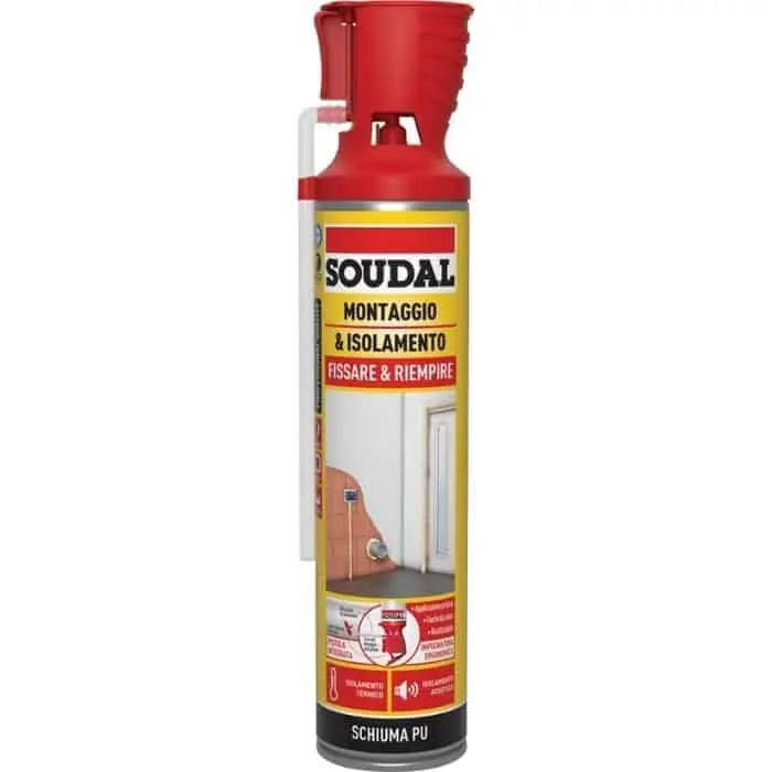 Schiuma Montaggio e Isolamento Genius Gun Soudal per fissaggio, poliuretanica, bombola 600 ml manuale, finitura Champagne Shop Nu