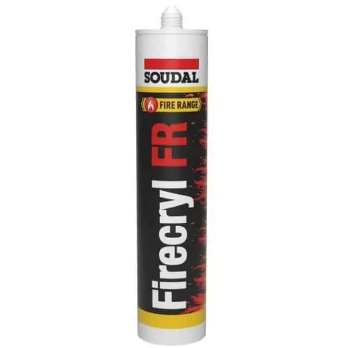 Sigillante Firecryl FR Soudal resistente a fuoco e fumo, acrilico, cartuccia 310 ml, finitura Grigio Exclusieve Aanbieding