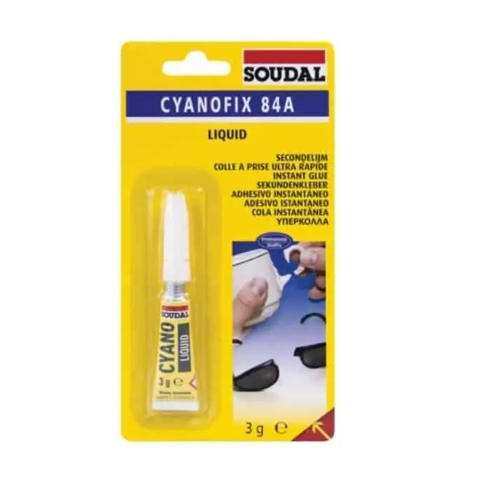 Hete Deal Colla Cyanofix 84A Soudal per superfice non porosa, istantanea super rapida, blister 3 g, colore Trasparente