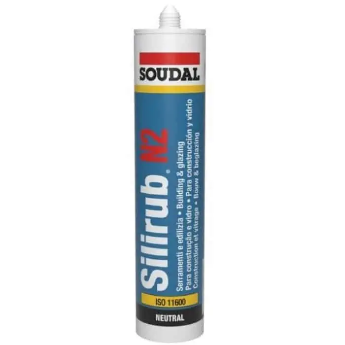 Silicone Silirub N2 Soudal per edilizia e vetrata, neutro, cartuccia 300 ml, finitura Trasparente Nu Kopen
