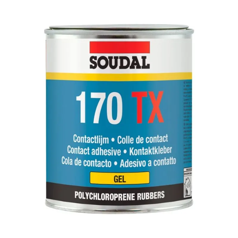 Gratis Retour Adesivo a contatto TX 170 Soudal per funzione universale, in gel, barattolo 750 ml, colore Giallo Translucido