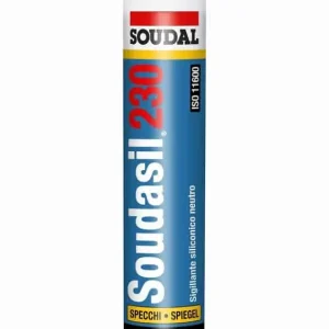 Silicone Soudasil 230 Soudal per specchio, neutro, cartuccia 310 ml, finitura Trasparente Koop Online
